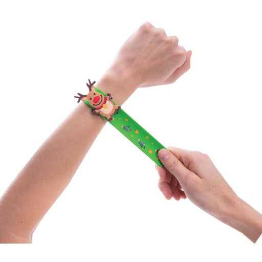 reindder childrens christmas themed slap band bracelet