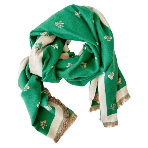 green bee scarf for womens winter wear bee lovers scarf