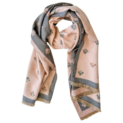 pink bee scarf womens winter fashion accesory