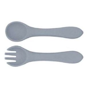 silicone baby spoon and fork set for feeding