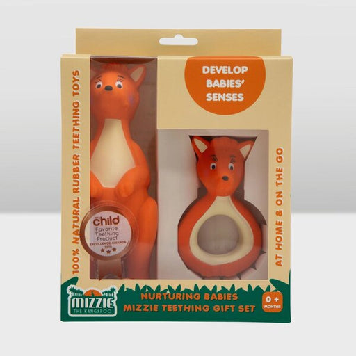 mizzie the kangaroo baby gift set teething toys