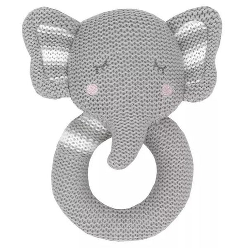 eli elephant knitted baby rattle