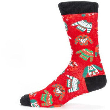 christmas sweater themed socks