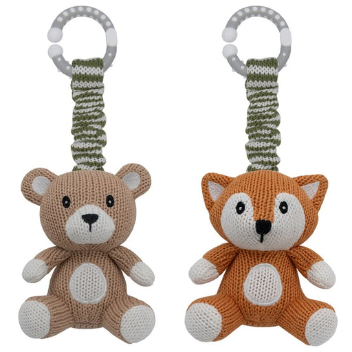stroller toy pack of two bear and fox