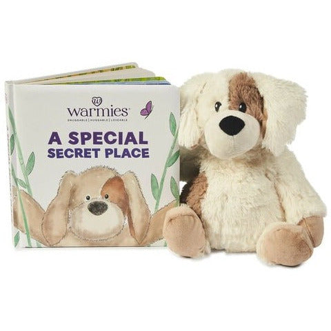 a special secret place warmies book with puppy dog heat pack