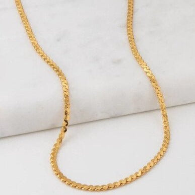 plain gold necklace by zafino 