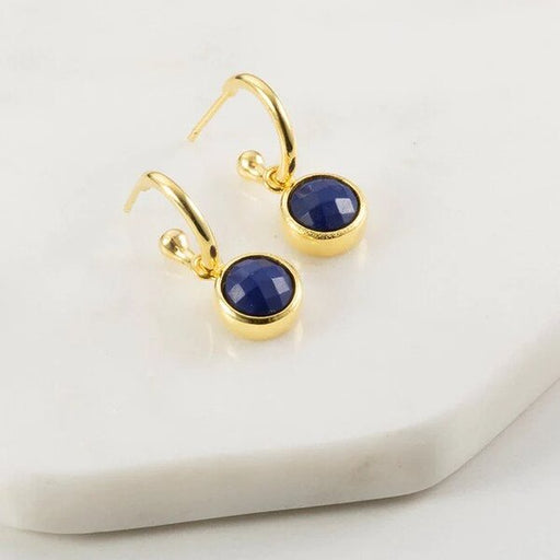 zafino melinda navy lapis earrings