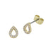 gold diamante earings