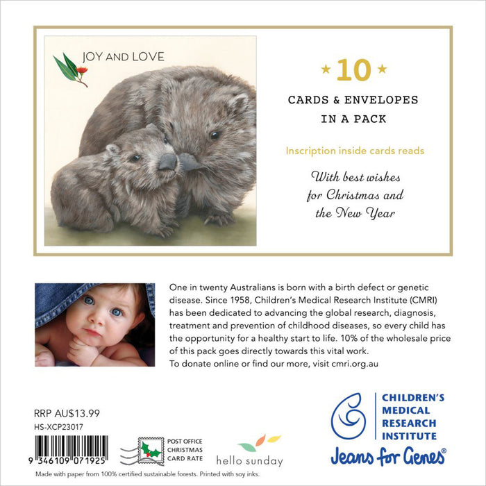 Wombat Love Christmas Card Pack