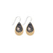 Teardrop-shaped earrings with intricate cockatoo design