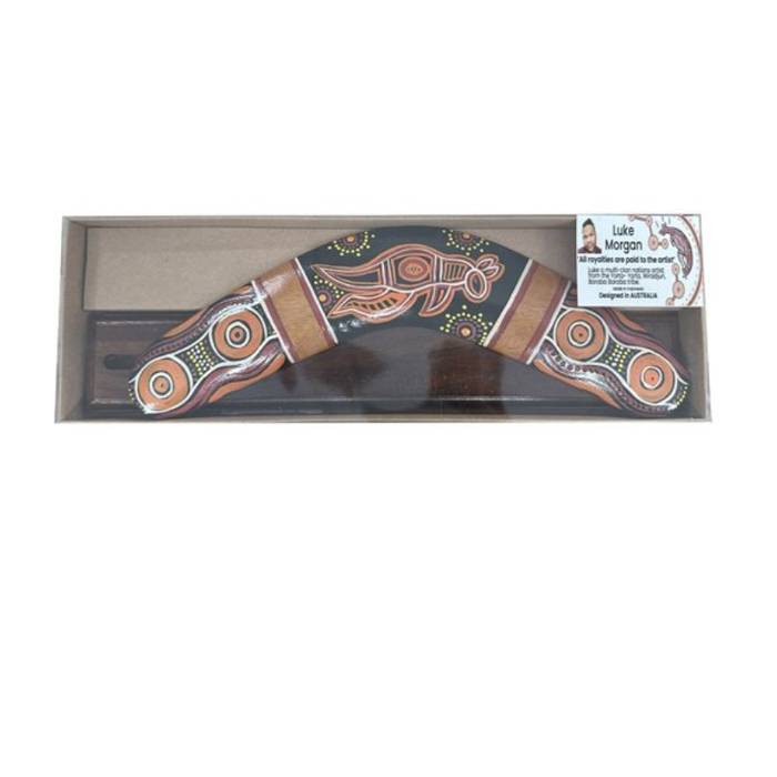 Black Kangaroo Boomerang with Stand 30cm