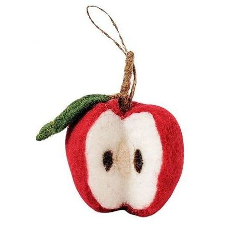 Felted apple ornament christmas tree decoration