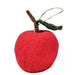 red apple felt hanging christmas decoration