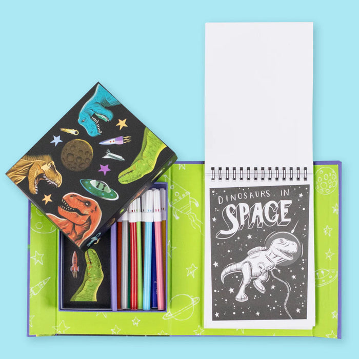 Tiger Tribe Colouring Set Dinos in Space