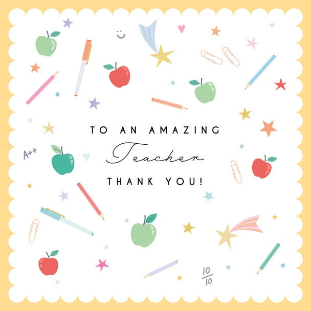 To an Amazing Teacher Thank You Card