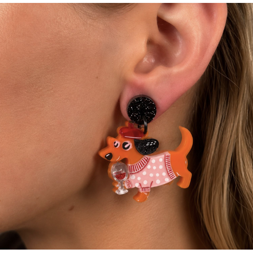 Iris Playful Paws Dog Earrings