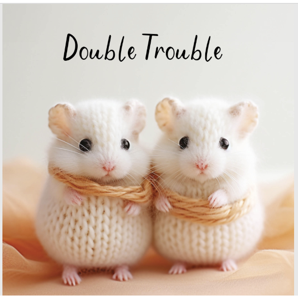Double Trouble Baby Mice Card