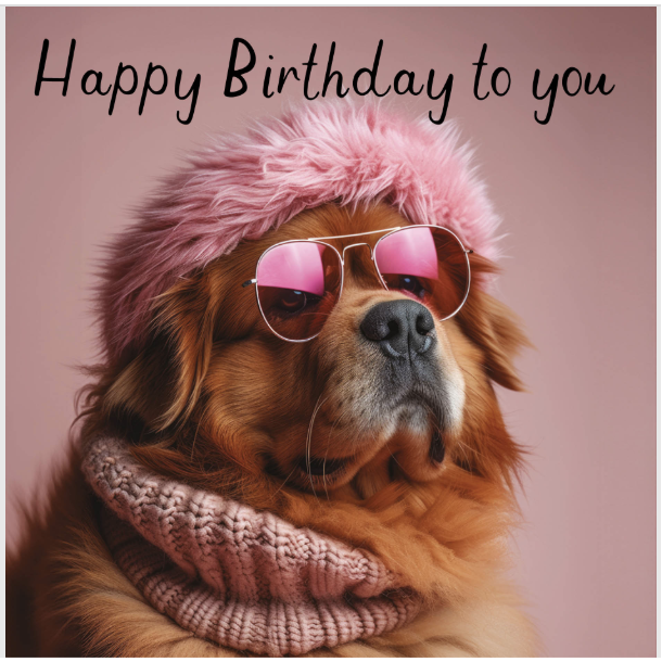 Happy Birthday to You Boujee Dog Card