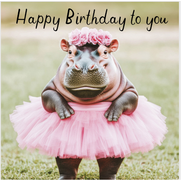 Happy Birthday To You Hippo Birthday