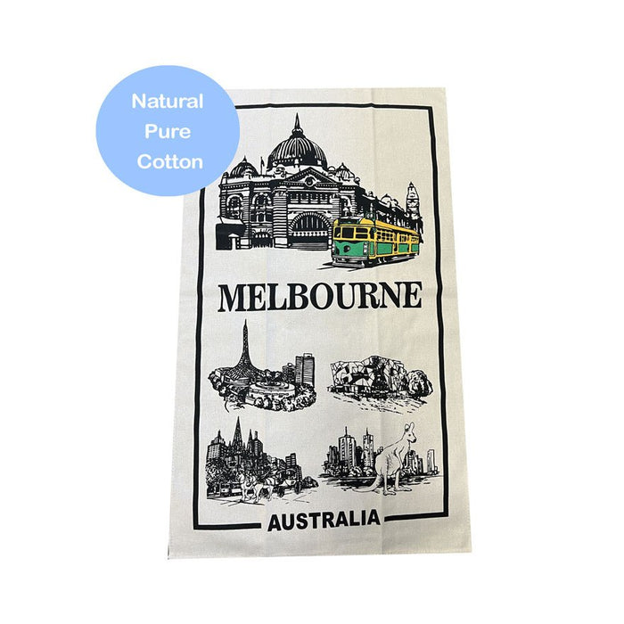 Melbourne Australia Tea Towel