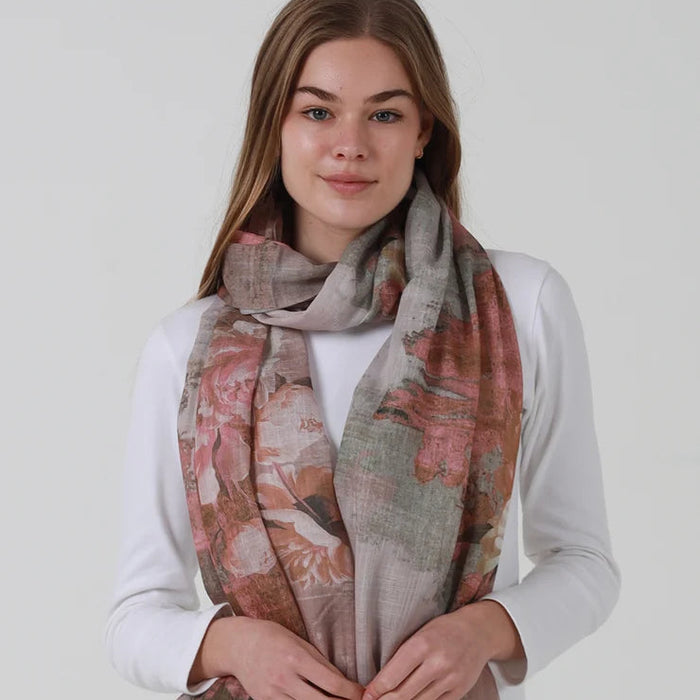 Grace Pink & Beige Scarf