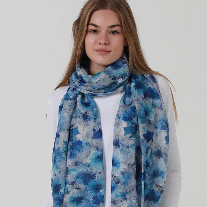 Betty Floral Blue Scarf
