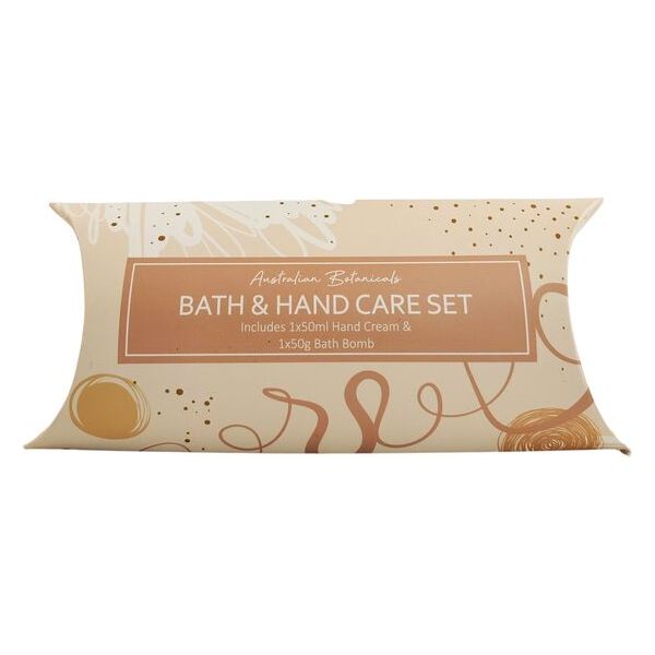 bath bomb and hand cream packaged for gift