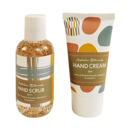 hand cream and hand scrub in gift pack
