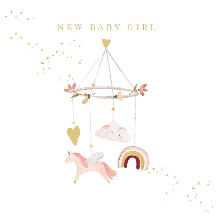 Mobile Baby Girl Card