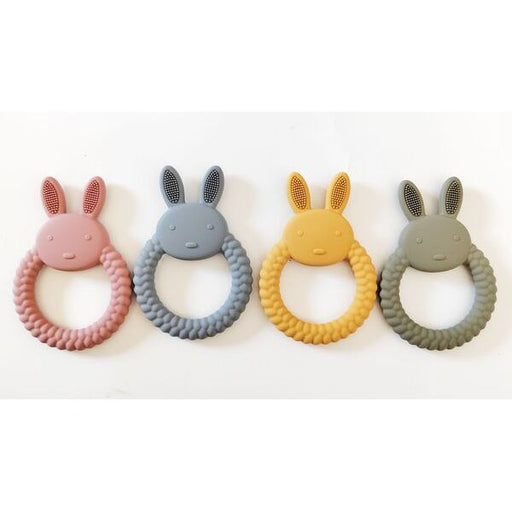 bunny teethers in different colours