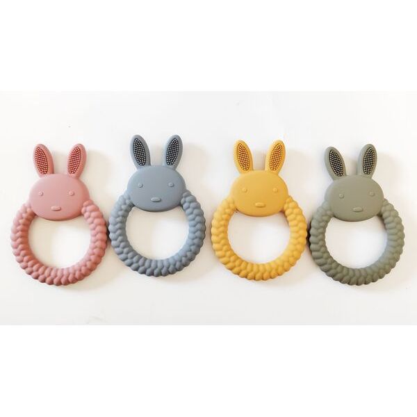 teethers for age 4+ months, with bunny shape