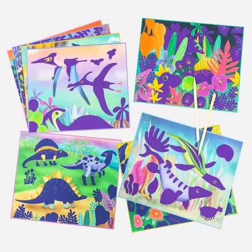 Scratch paper set with Dinosaurs 