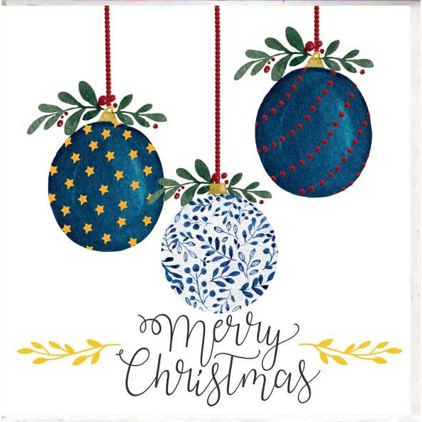 Merry Christmas Bauble Card