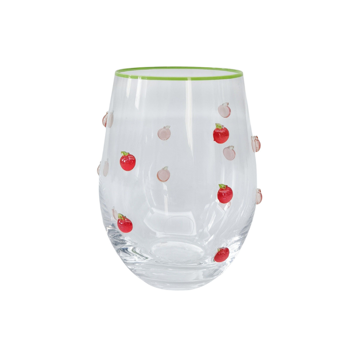 Kaya Apple Stemless Glass Red 12cm