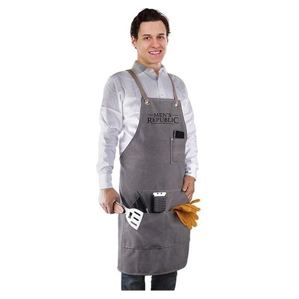 canvas barbeque apron by mens republic