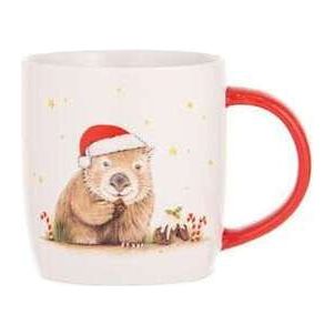 australian christmas wombat mug