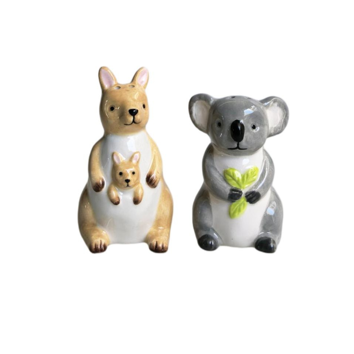 Koala & Kangaroo Salt & Pepper Shakers 9cm