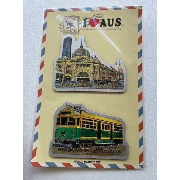 Melbourne Australia Flinders Tram Magnets S2 — Spoilt Gift