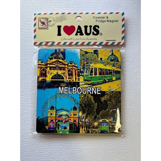 melbourne coaster and magnet