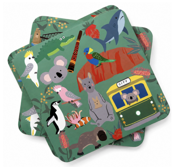 Australiana Fun Coasters 10cm Set of 4