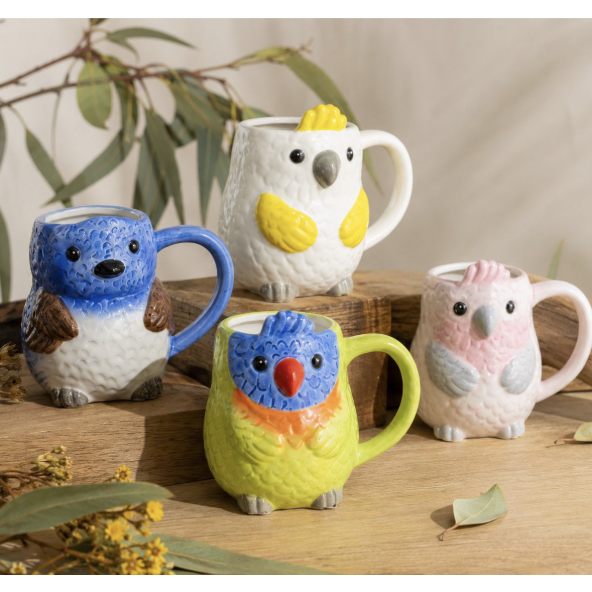 Cockatoo Mug White 10cm