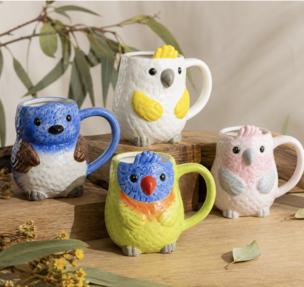 Blue Wren Mug Blue 10cm