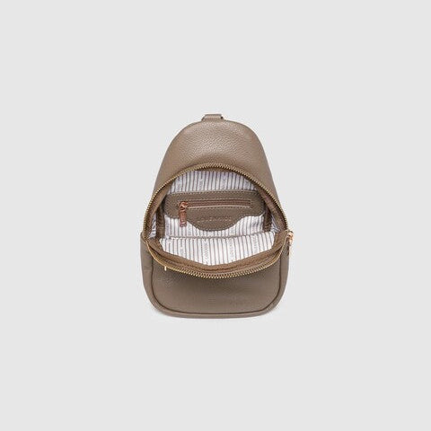 Small beige backpack louenhide