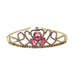 Gold tiara with pink heart-shaped gemstones  kids crown