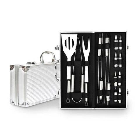 BBQ utensil set in aluminium case gift pack for fathers day