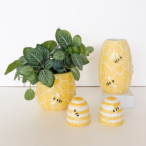 beehive bee range of kitchenware and planters