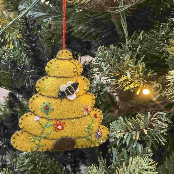 christmas beehive hanging decoration