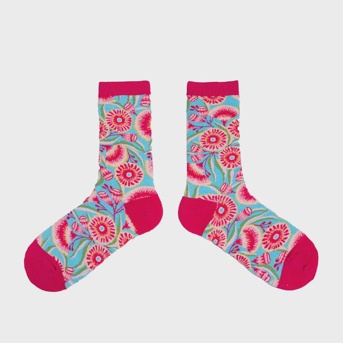 Australian Gum Blossom Socks Womens