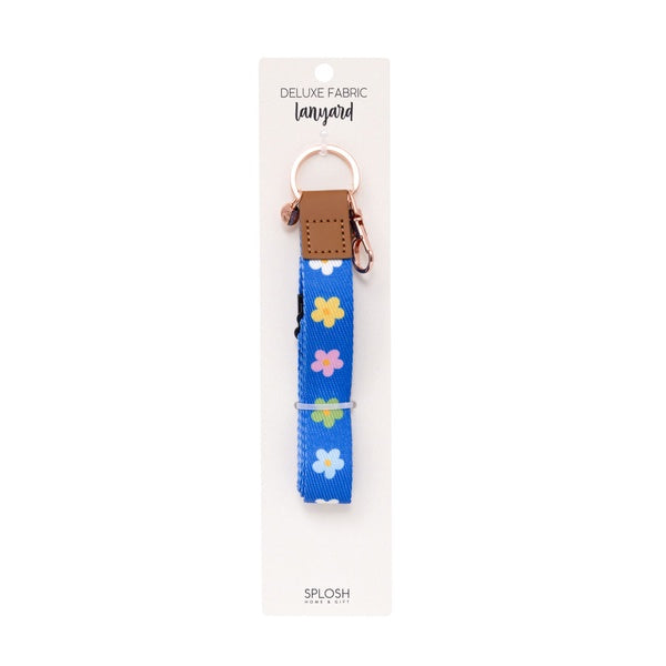 floral fabric lanyard