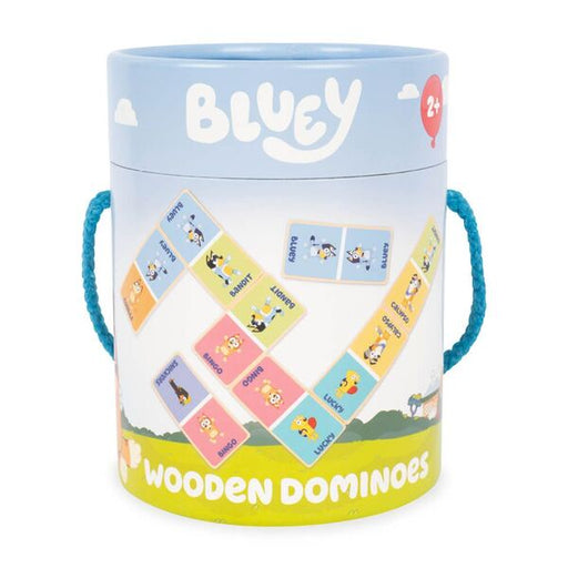 bluey wooden dominoes game